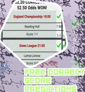 Today correct score prediction free
